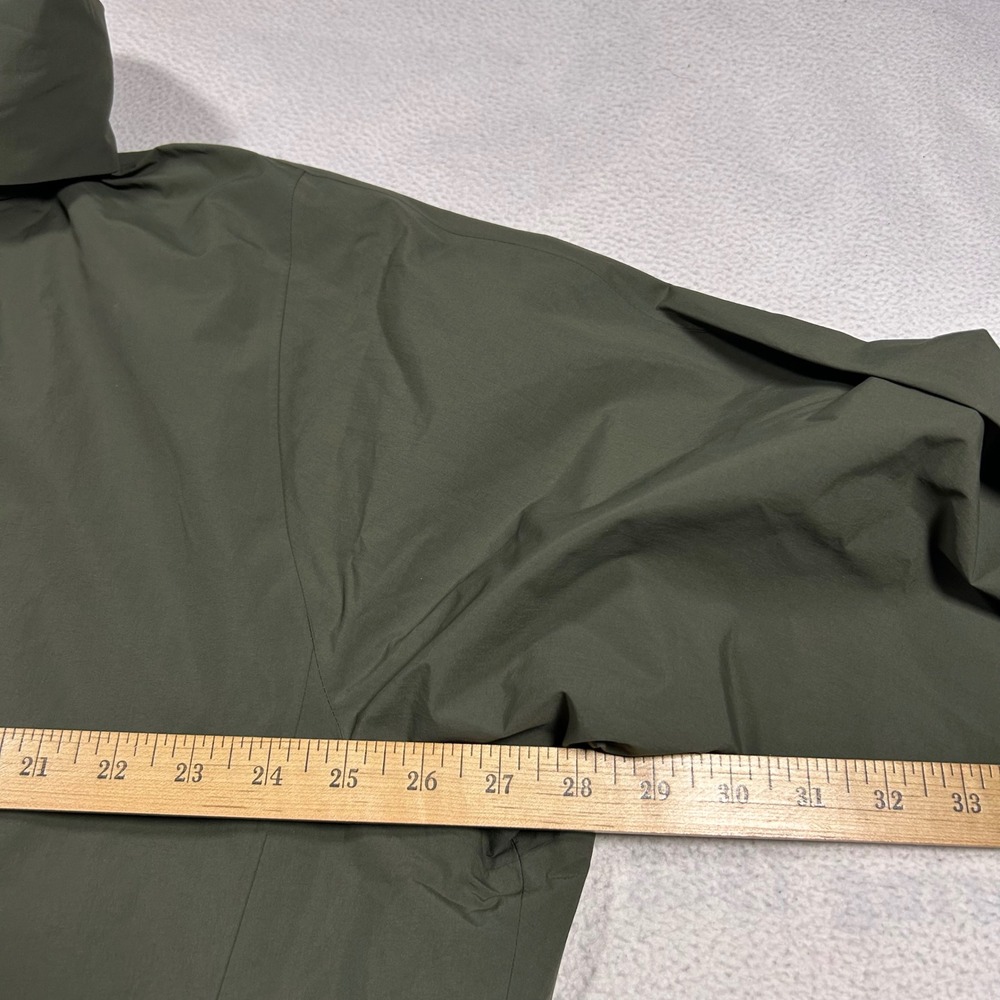Uniqlo Blocktech Coat Mens Large Olive Green Rain Jacket Waterproof Windproof - Picture 6 of 7